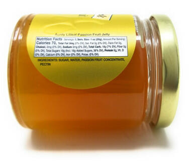 Aunty Lilikoi Passion Fruit Jelly 9oz Jar Hawaii Kauai Fruit Spread Natural