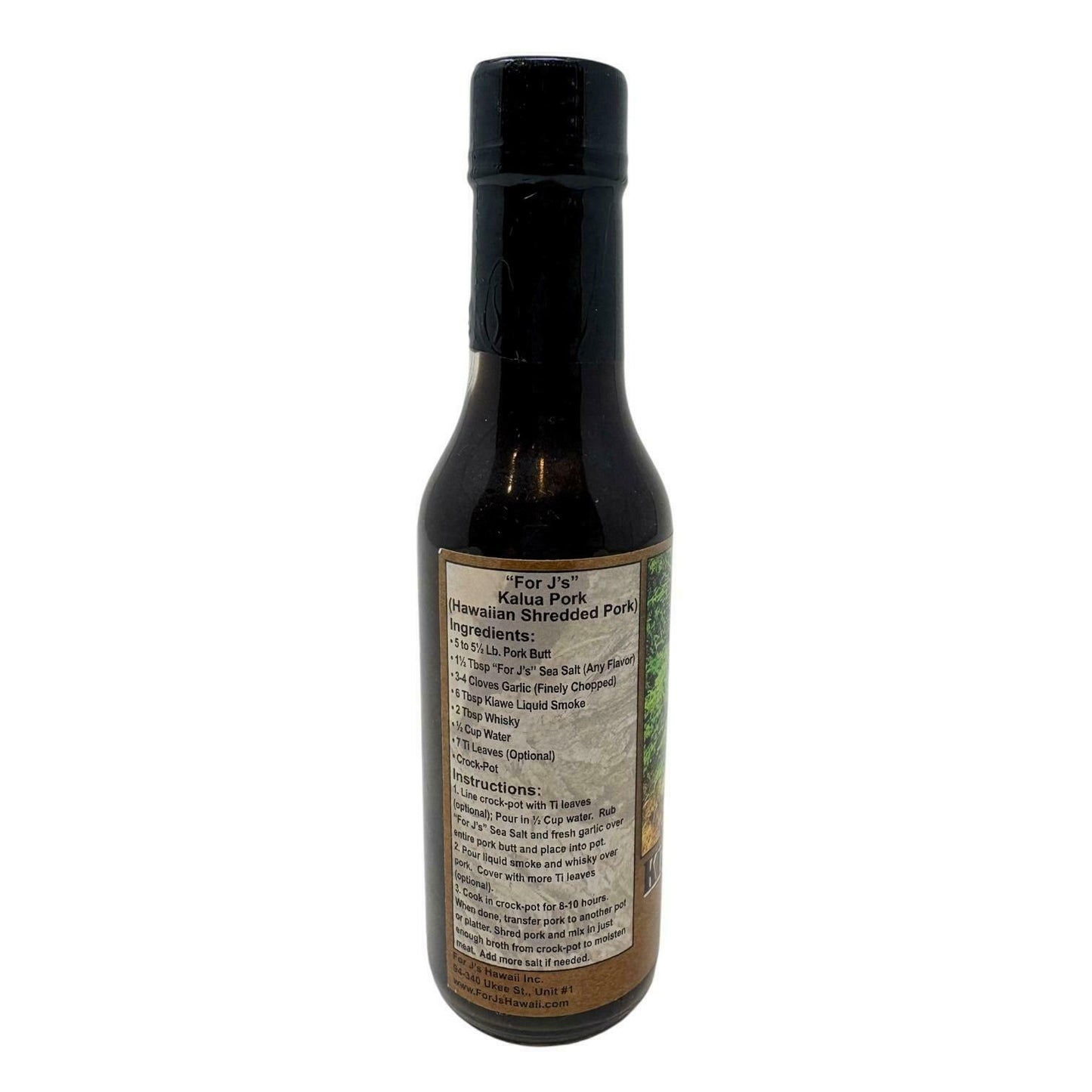 For J's Hawaii Kiawe Liquid Smoke 5 FL. OZ. - Hawaii Authentic Smoke Flavor