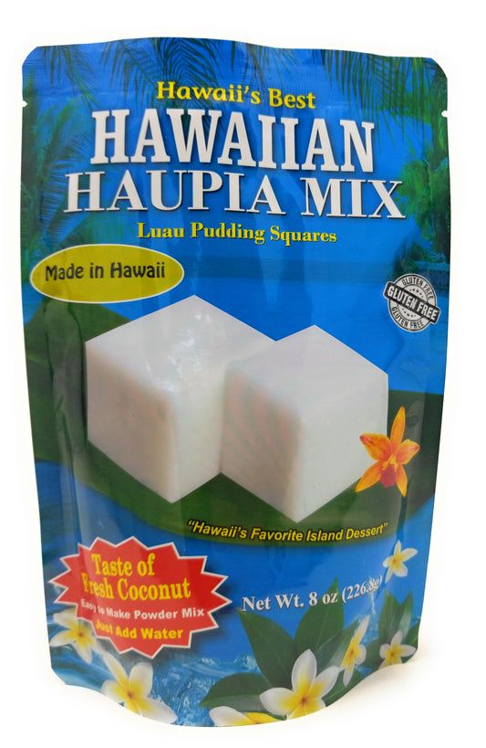 Hawaii's Best Hawaiian Haupia Mix - 8oz Gluten-Free Luau Pudding Squares