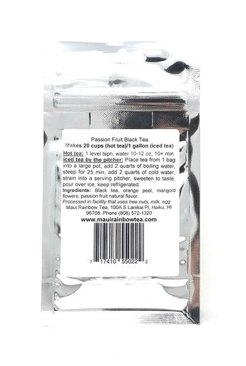 Maui Rainbow Tea Passion Fruit Black Tea Hawaiian Loose Leaf Caffeinated 1.35oz
