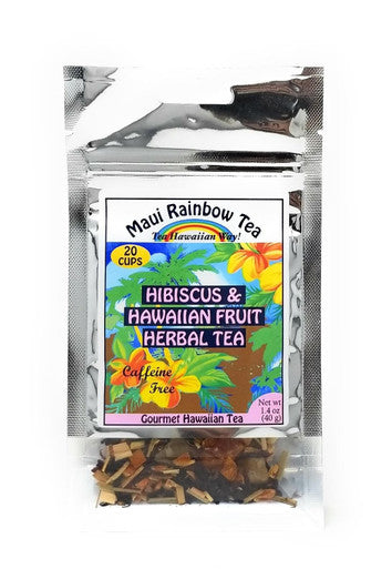 Maui Rainbow Tea Hibiscus Hawaiian Fruit Herbal Tea Caffeine Free 1.4oz 20 Cups