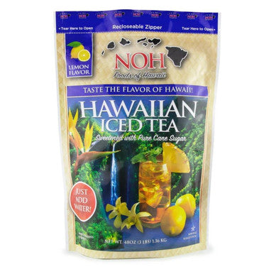 NOH Foods of Hawaii Iced Tea Mix Lemon Flavor 48oz Sweetened with Pure Cane Sugar