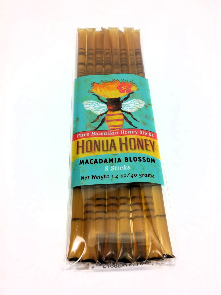 Big Island Bees Honua Honey Sticks – 8 Count Pack, 1.4 oz Total, Pure Hawaiian Honey