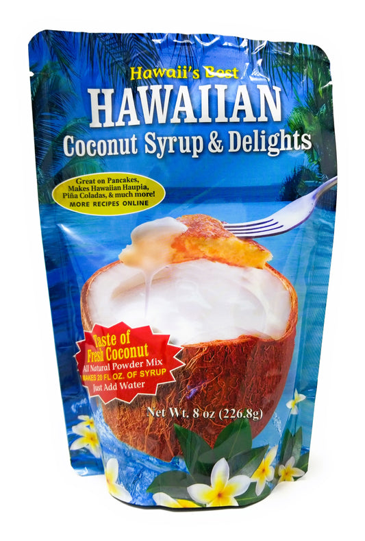 Hawaii's Best Hawaiian Coconut Syrup & Delights - All Natural Mix (8oz)