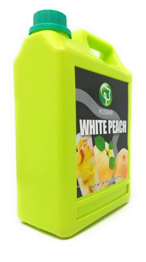 Possmei Flavored Syrup, White Peach, 5.5 Pound