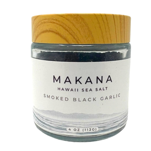 Makana Hawaii Sea Salt Smoked Black Garlic Finishing Salt 4 oz
