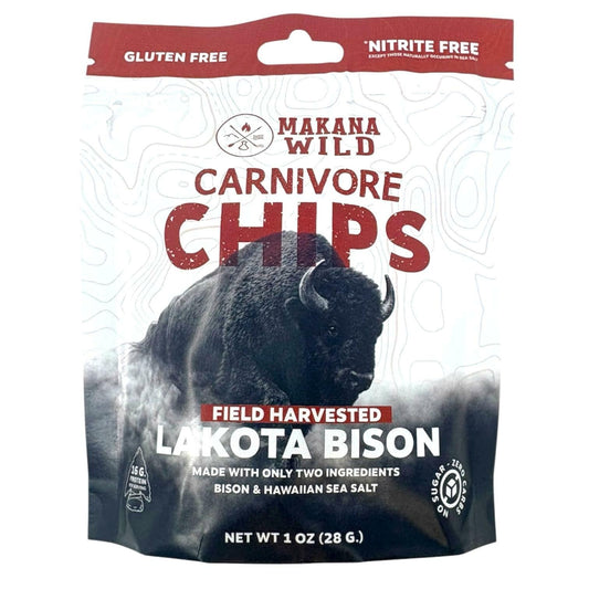 Makana Wild Carnivore Chips Feild Harvested Lakota Bison 1 oz