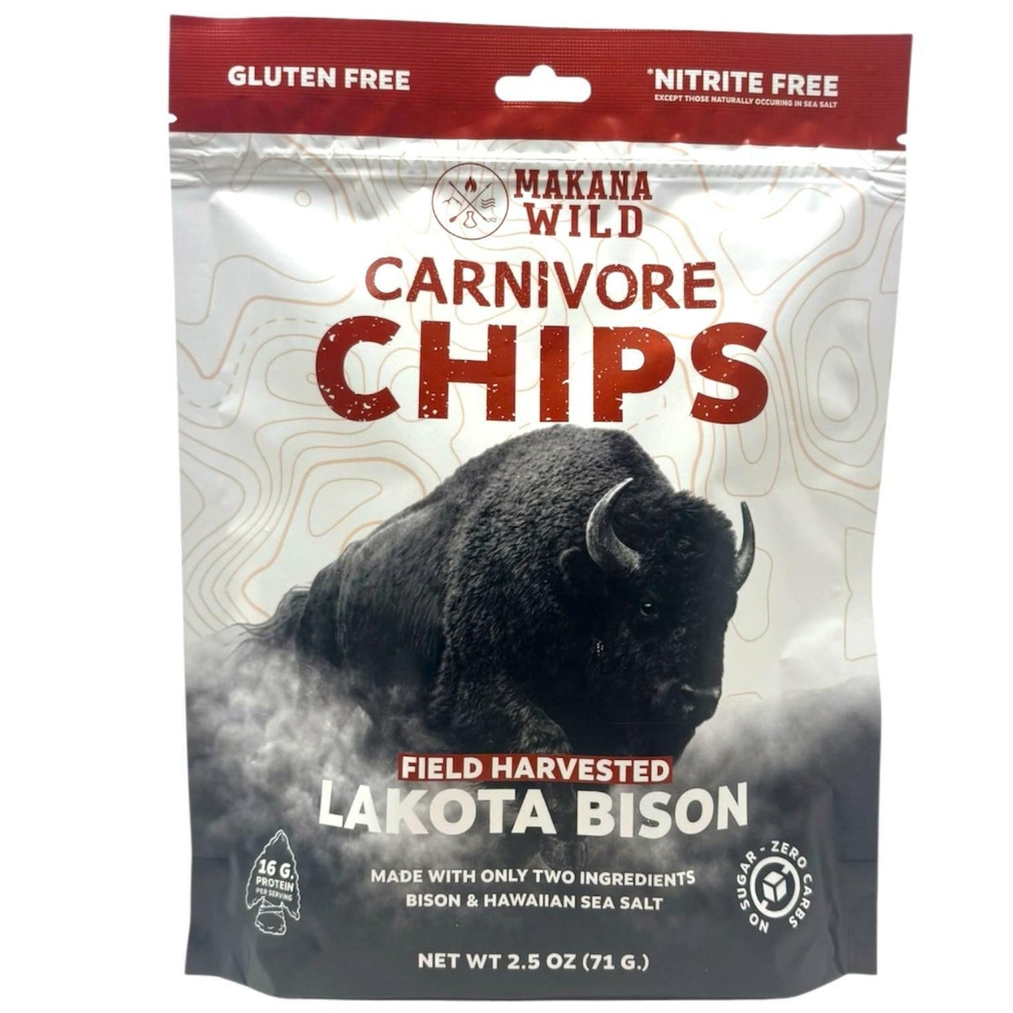 Makana Wild Carnivore Chips Feild Harvested Lakota Bison 2.5 oz