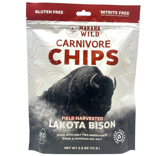 Makana Wild Carnivore Chips Feild Harvested Lakota Bison 2.5 oz