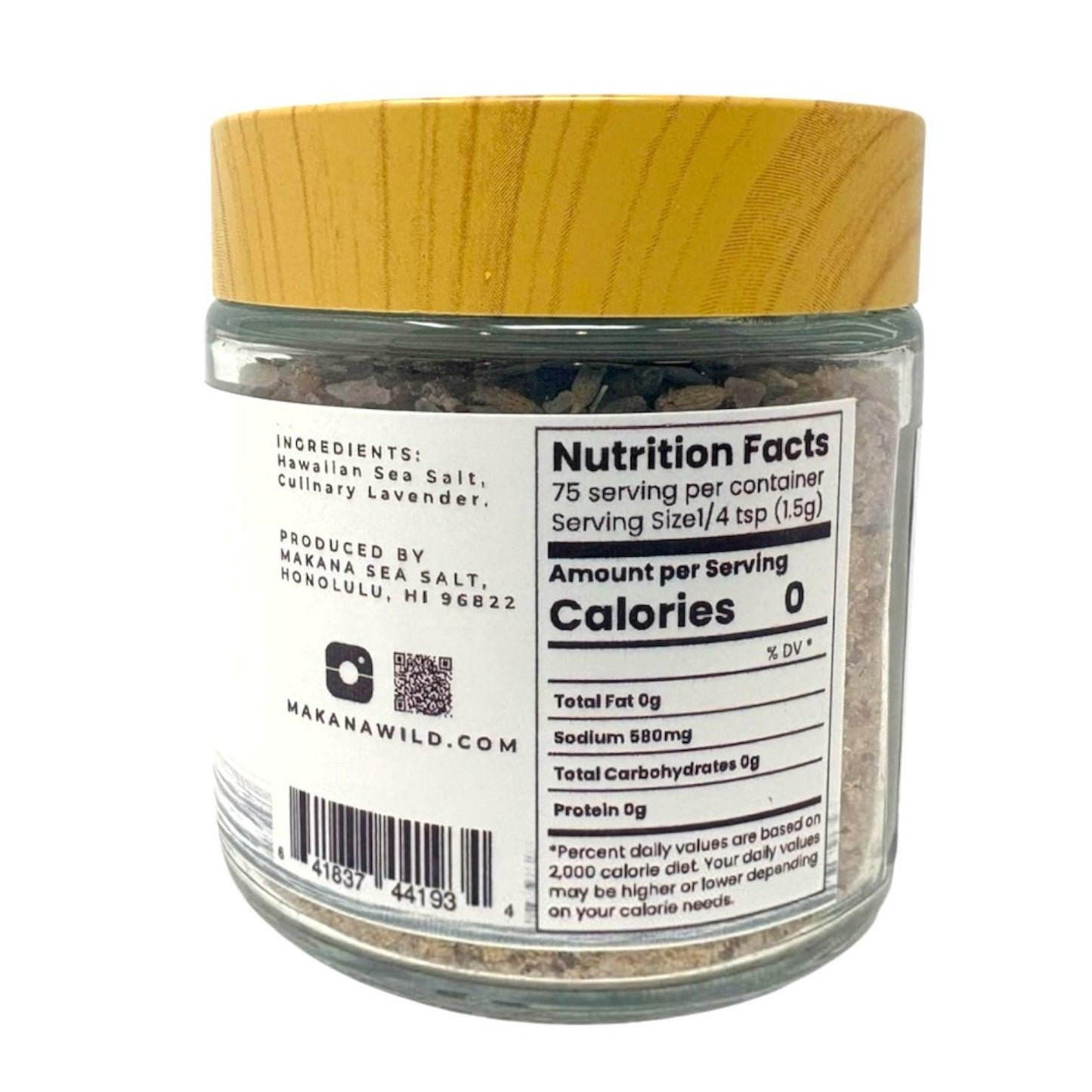 Makana Hawaii Sea Salt Lavender Finishing Salt 4 oz