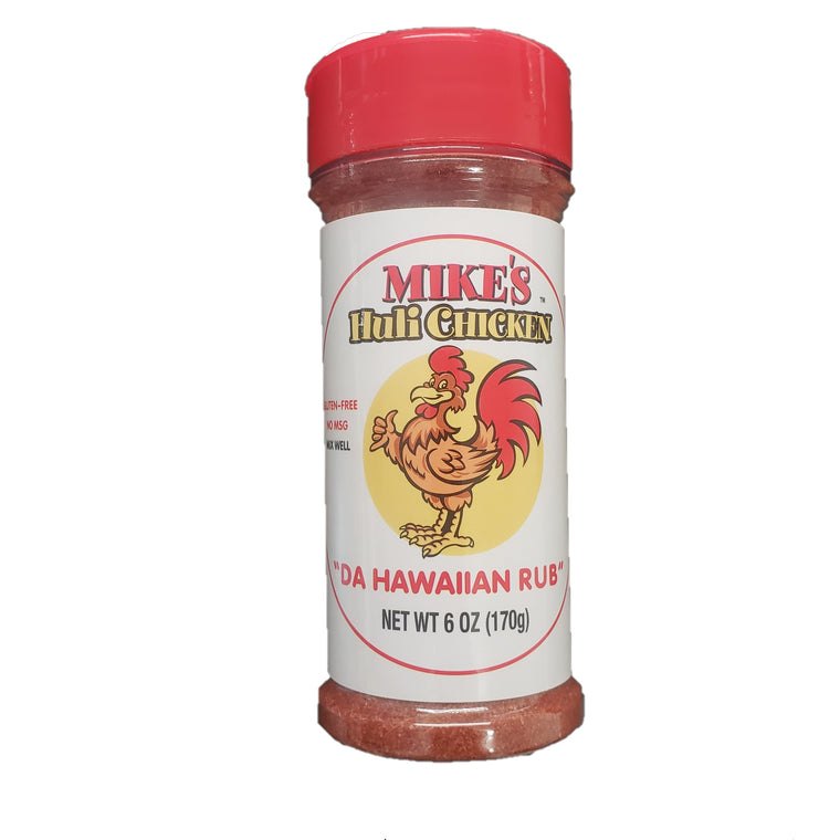 Featured on Diner's, Drive-ins and Dives:     6oz Mikes Huli Chicken "Da Hawaiian Rub"