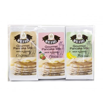 3- 8oz Mulvadi Pancake Gift Set Original, Guava, Banana